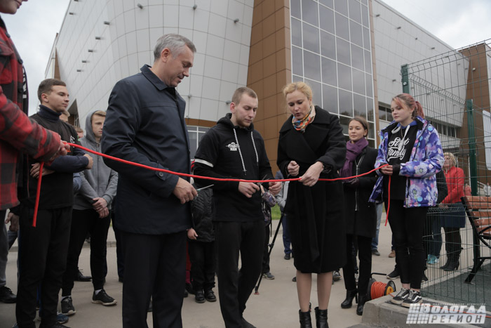 В Вологде открыли спортивную площадку на улице Конева